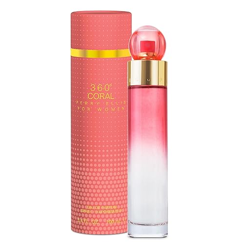 Perry Ellis 360° Coral Eau De Parfum Spray for Women - Perfume for Women, Floral & Fruity Fragrance, EDP, Designer Scent for Her, Long Lasting - 3.4