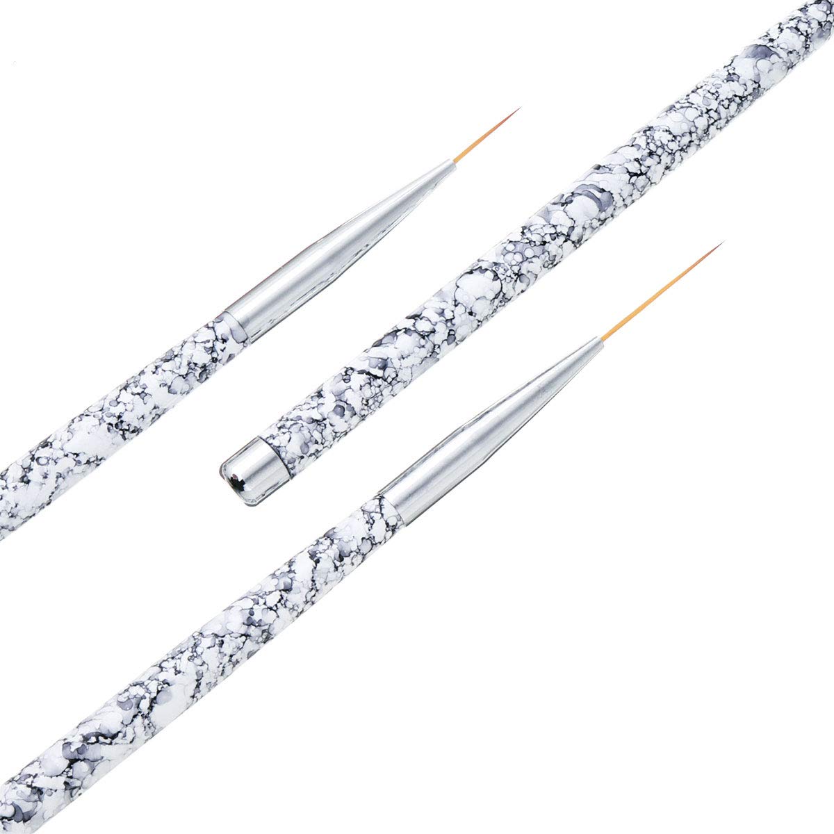 Tbestmax Professional Fine Nail Art Liner Brush UV Gel Painting Acrylic Nail Brushes Striping Brushes for Short Strokes, Details, Blending, Elongated