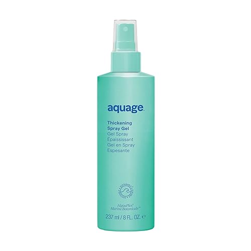 AQUAGE Thickening Spray Gel, For Fine or Thin Hair Types, Infused with Sea Botanicals, Adds Body, Vitality, Firm Hold, 8 oz