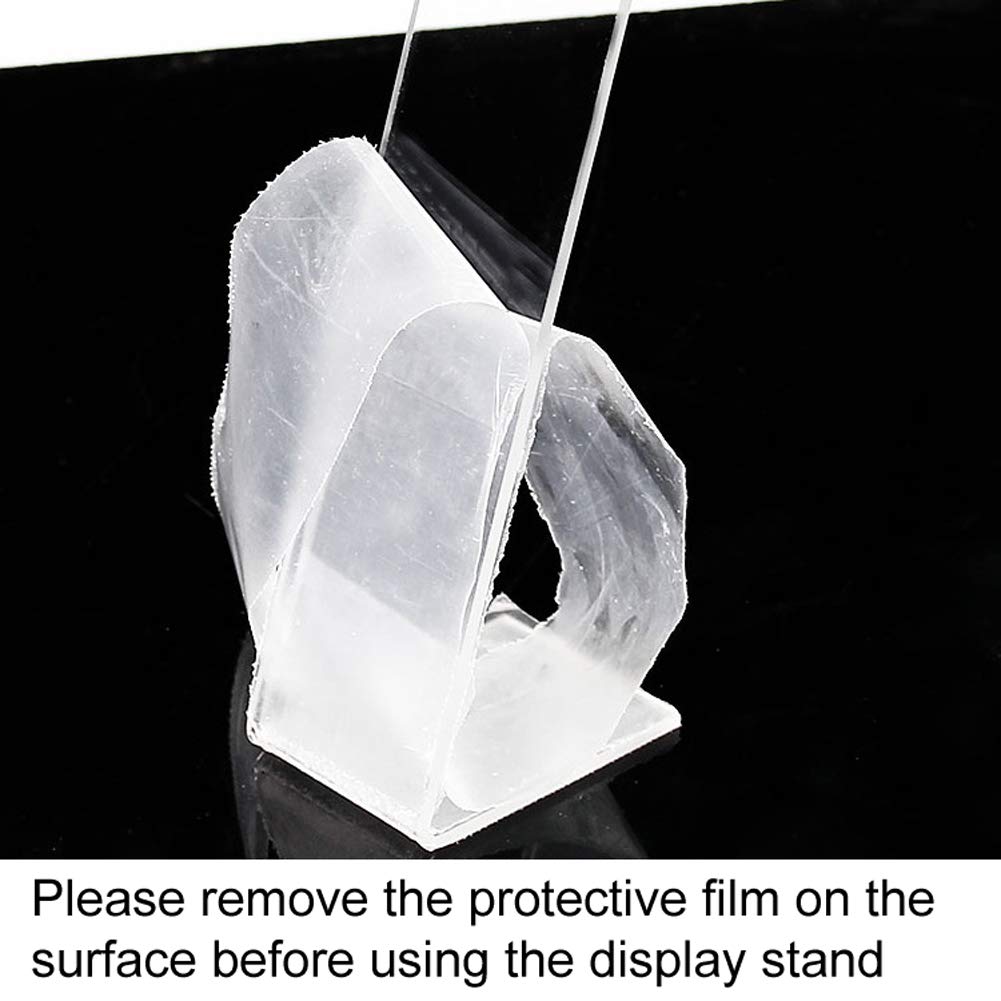 lasenersm 4 Pieces Clear Acrylic Hair Clip Display Stand L-Shaped Hairpin Display Holder Barrette Display Stand Holder Hair Clip Organizer Stand