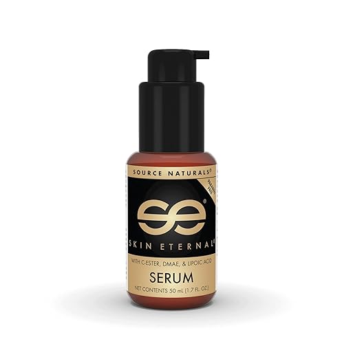 Source Naturals Skin Eternal Serum - Moisturizing Lotion with C-Ester, DMAE, & Liopic Acid- 1.7 Fluid oz