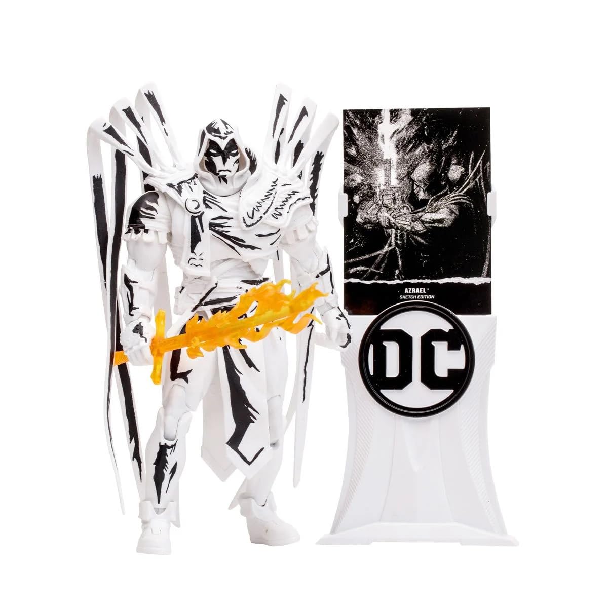 DC Multiverse Azrael Curse of The White Knight Sketch Gold Label 7-Inch Action Figure - Entertainment Earth Exclusive