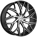 Azara AZA-527 20x8.5 5x112 5x114.3 +35 Cb 74.1 Gloss Black & Machined