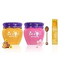 2PCS Lip Mask Overnight, Honey&Sakura Day and Night Repair Sleeping Lip Balm, Fade Lip Lines Bee Balm, Hydrating &Prevention Dry and Crack Lip Scrubs