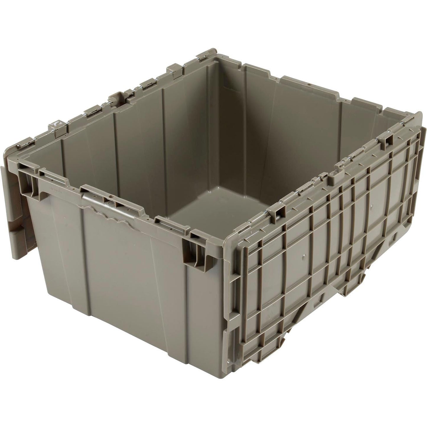 Monoflo Global Industrial Distribution Container With Hinged Lid 23-3/4x19-1/4x12-1/2 Gray