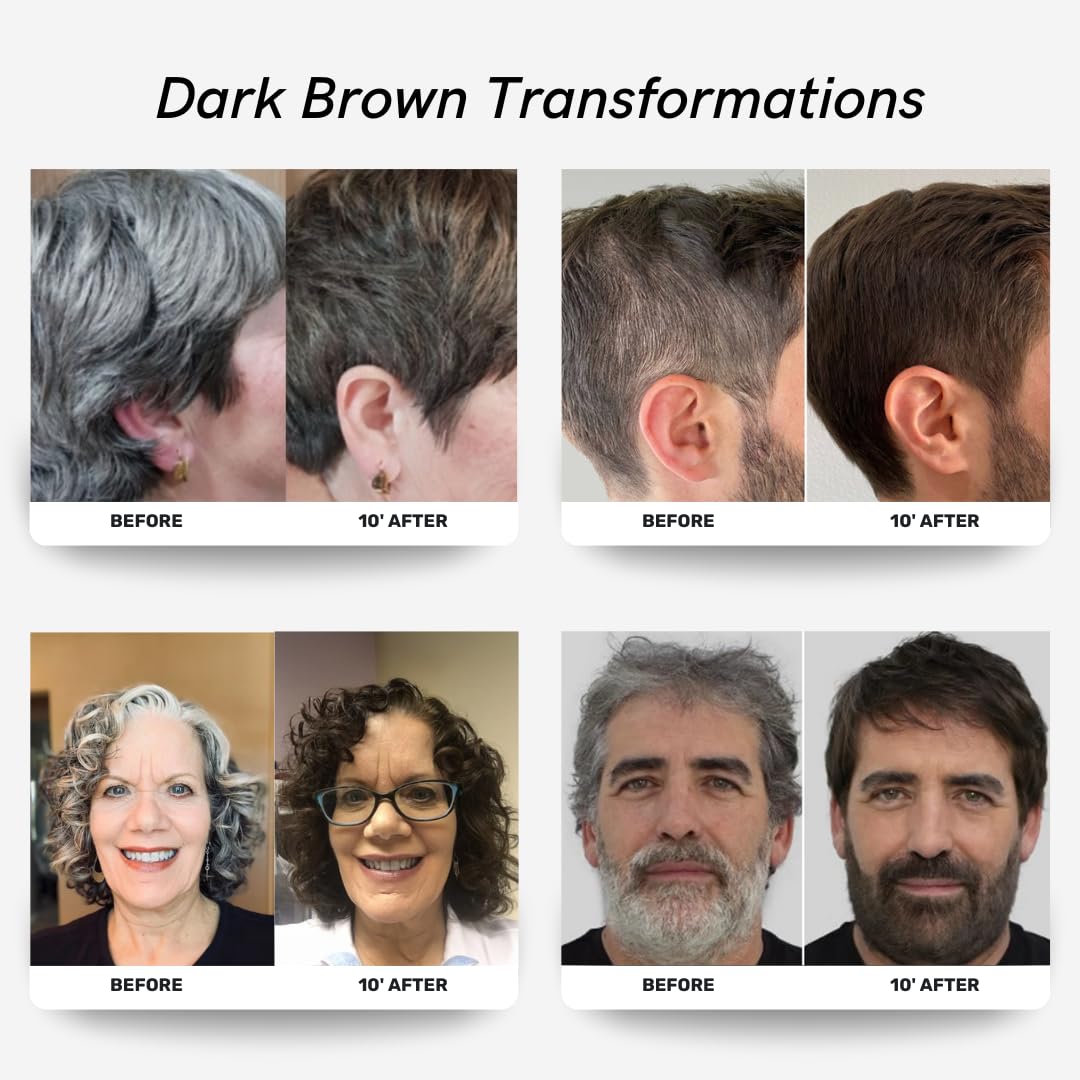 Polar Hair Dye Shampoo, Dark Brown Hair Dye Color Shampoo for Gray Coverage Beauty and Personal Care POLAR HAIR CARE