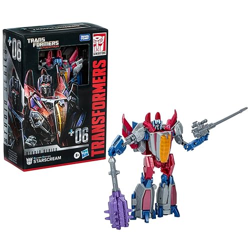 Transformers Toys Studio Series Voyager War for Cybertron 06 Gamer Edition Starscream, 6.5-inch Converting Action Figure, 8+