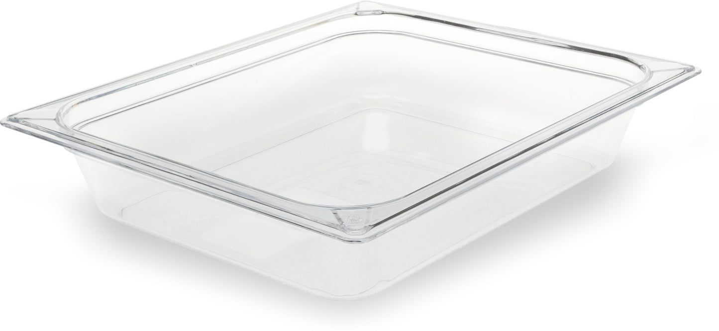 Carlisle FoodService Products 10220B07 Storplus Half Size Food Pan, Polycarbonate, 2.5" Deep, Clear