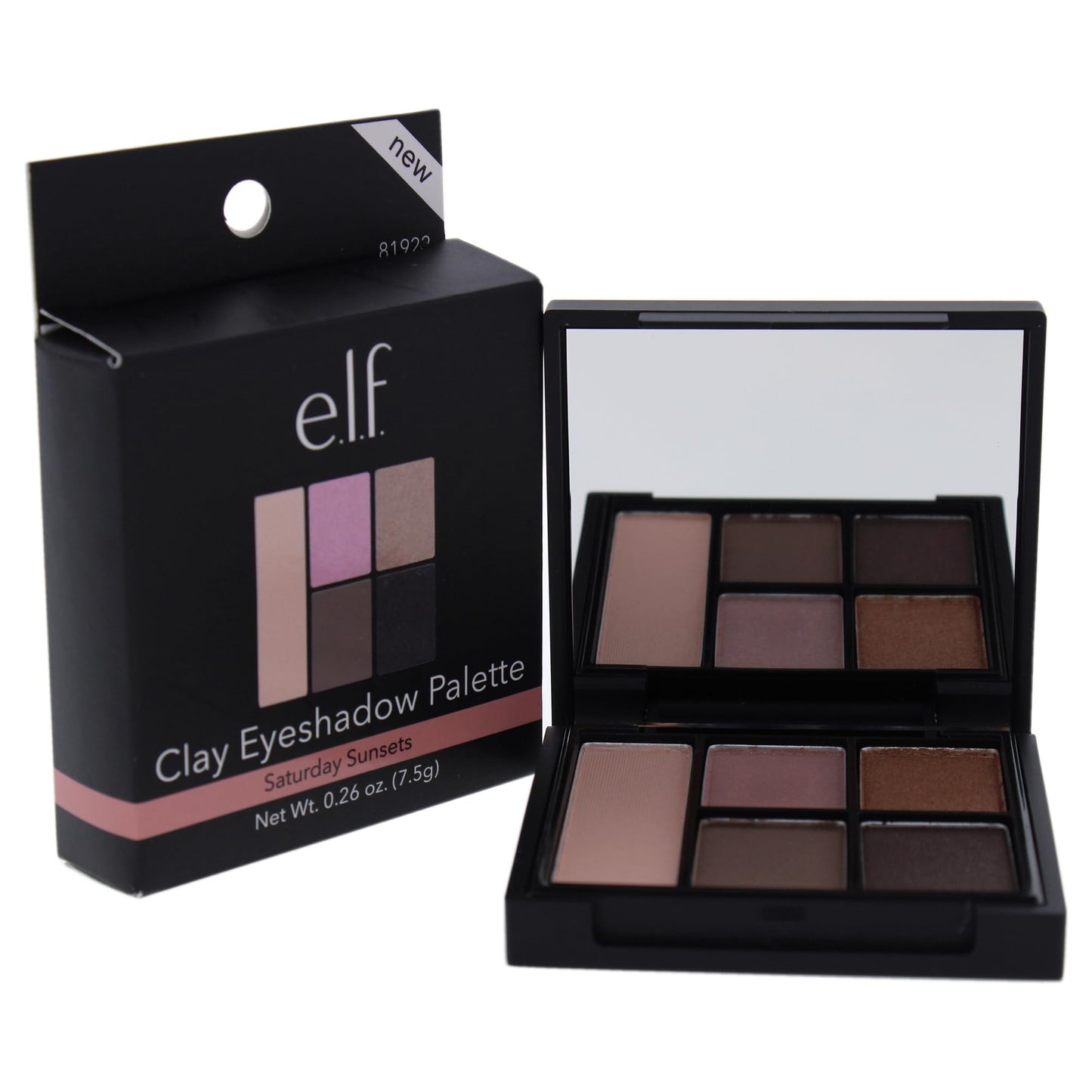 e.l.f. Long Lasting Wear Clay Eyeshadow Palette, Saturday Sunsets, 0.26 Ounce