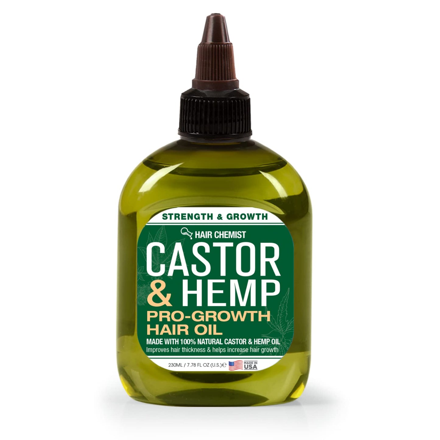 Hair Chemist Castor and Hemp Pro-Growth Hair Oil 7.1 oz. - Natural Hair Oil Blend for Hair Growth