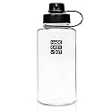 Made Easy Kit Tritan Plastic Water Bottle - Revolutionary Lid, Wide and Narrow Mouth Openings - BPA Free Water Bottle, Dishwasher Safe (Large (32oz)
