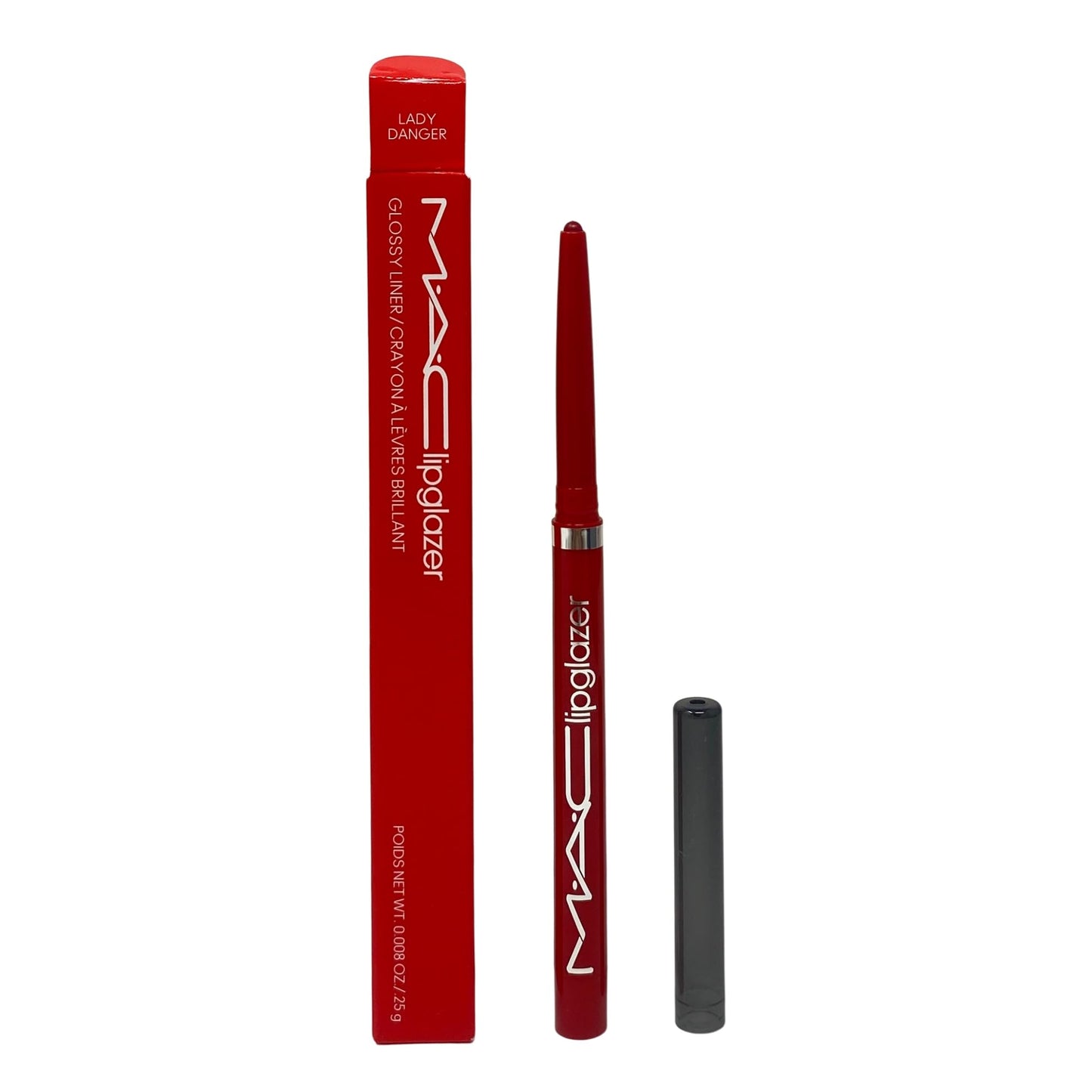 MAC Cosmetics Lipglazer Glossy Liner -Lady Danger- 0.008 oz / .25g