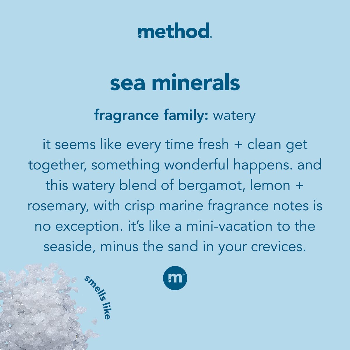 method Gel Hand Wash, Sea Minerals - Made Without Parabens, Notes of Bergamot, Lemon & Rosemary, 12 fl oz, 3 pack Beauty and Personal Care Method