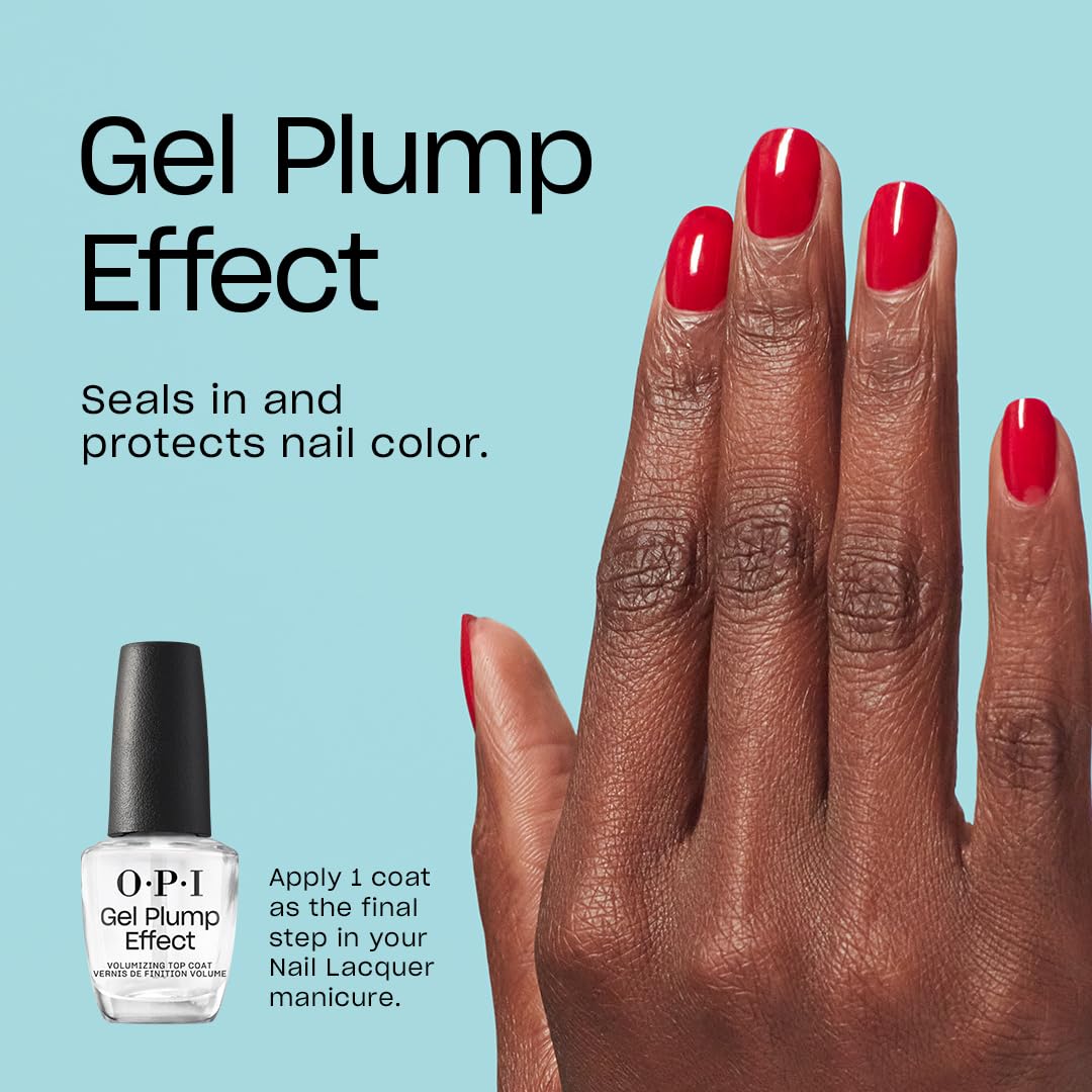 OPI Gel Plump Effect Top Coat | Gel Like Nail Polish Top Coat |Plumping & Volumizing, High Shine, Protects Nails Beauty and Personal Care OPI
