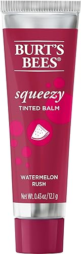 Burts Bees, Squeezy Tinted Lip Balm - Watermelon Rush, 0.43 Ounce