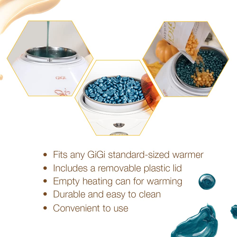 GiGi Hard Wax Beads for Hair Removal, Empty Wax Refill Can for Hard Wax Beads - Professional Wax Warmer Compatible, Reusable & Heat-Resistant Beauty and Personal Care GIGI