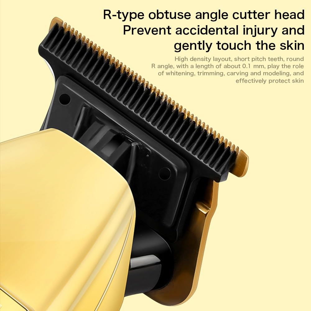 GLESVOWIO Pro Hair Clipper Professional Beard Trimmer for Men Barber 0.1mm Baldhead Clippers Cutting Machine Cut T Blade Beauty and Personal Care GLESVOWIO
