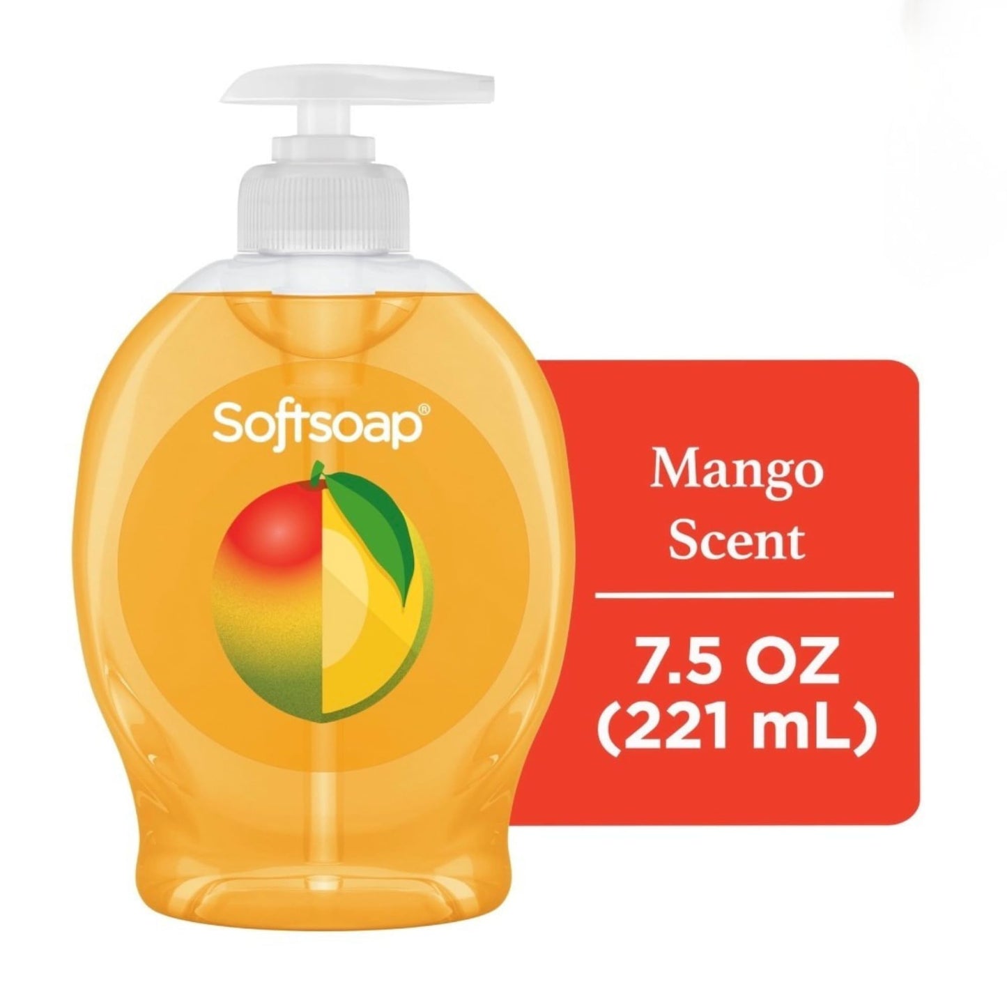 Softsoap Liquid Hand Soap with Pump, Limited Edition Summer Scents, Mango & Kiwi, 7.5 Fl Oz, 6 Pack