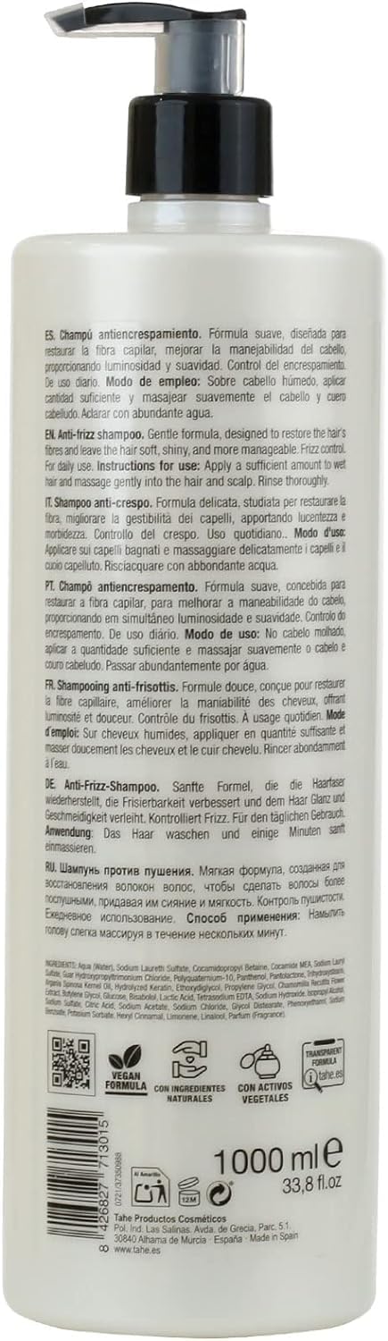Tahe Miracle Gold Kit For Frizz Control - Shampoo 1000ml + Mask 1000ml + Styling Cream 100ml