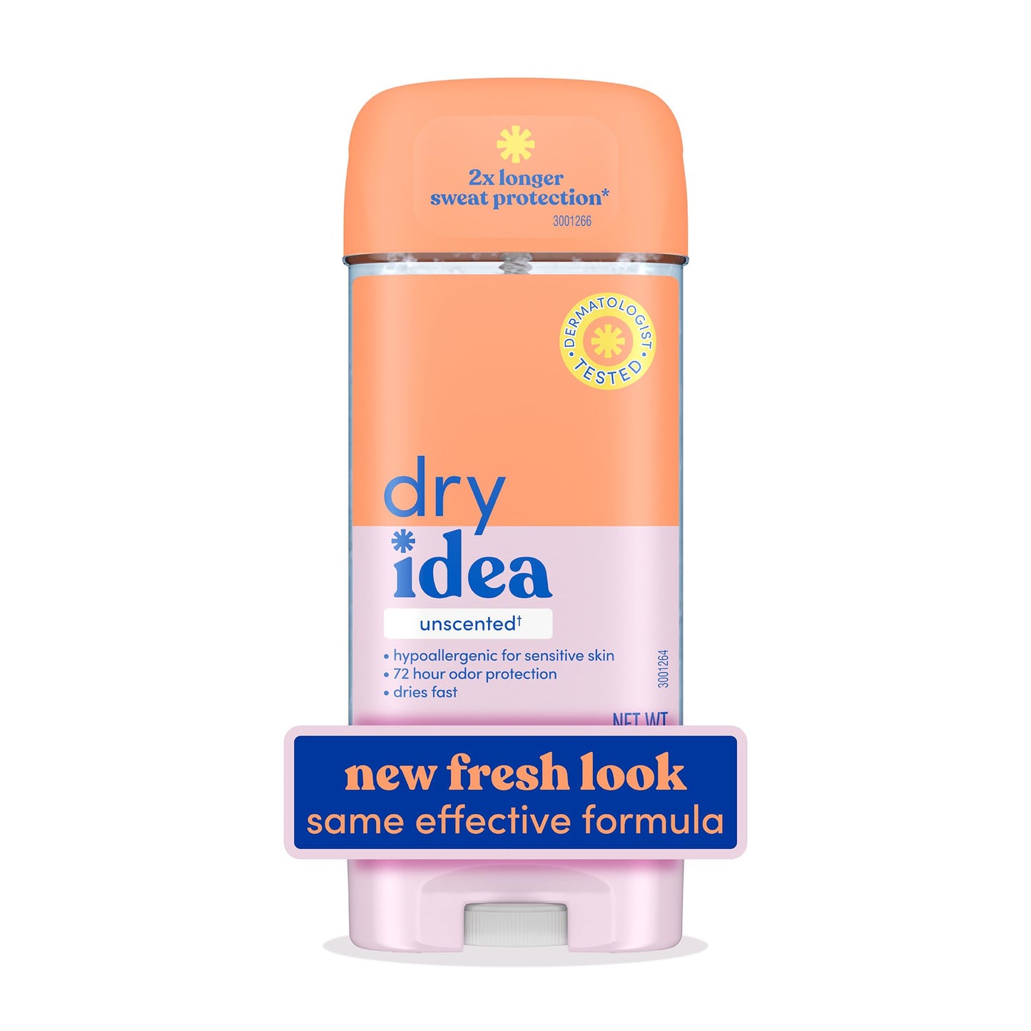 Dry Idea Gel Deodorant & Antiperspirant for Women - Hypoallergenic for Sensitive Skin, 2X Longer Sweat Protection