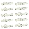 10 Pieces Metal Hair Clips with Round Tray Bases Fit 12mm Hair Clip Cabochon Settings, Silver Barrettes with Blank Trays for DIY Hair Accessories