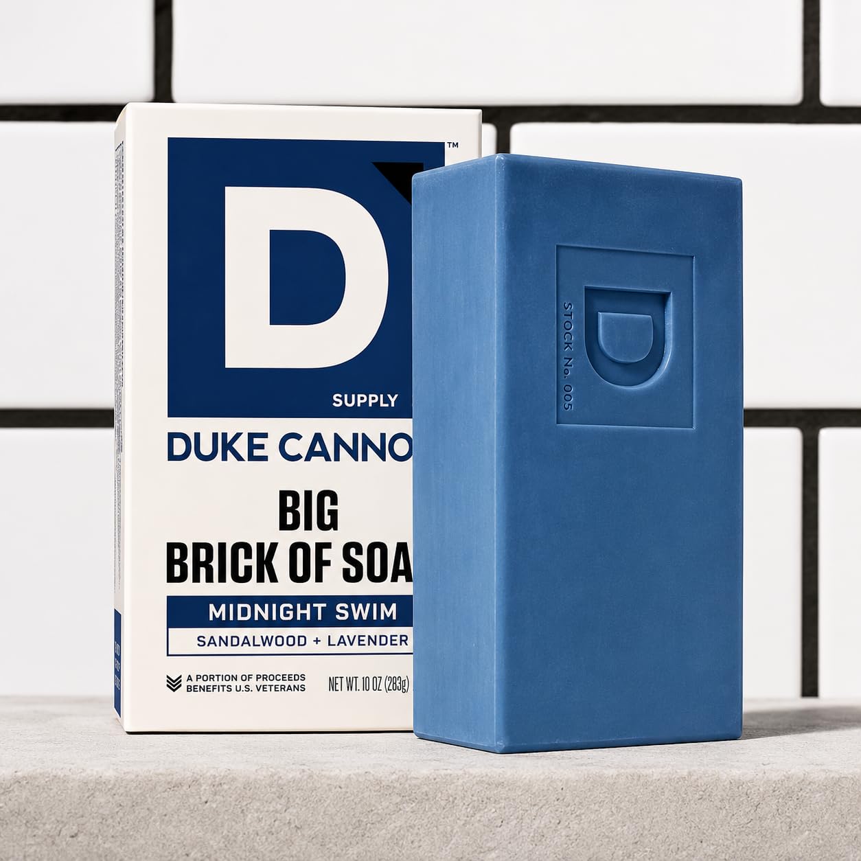 Duke Cannon Big Brick of Soap - Sandalwood + Lavender Scent - Large Triple-Milled Bar Soap for Men, Long-Lasting, Moisturizing with Natural Oils