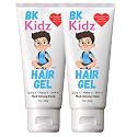 BK Kidz Hair Gel - 7oz x 2: Double Pack of Gentle Hair Styling Gel for Kids - Spike It - Messy It - Slick It