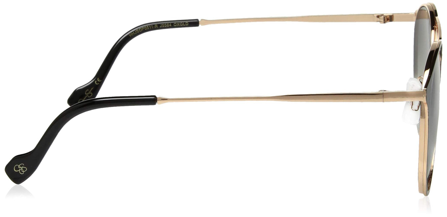 Jessica Simpson Women's J5564 Retro Metal Round Sunglasses with UV400 Protection - Glamorous Sunglasses for Women, 56mm