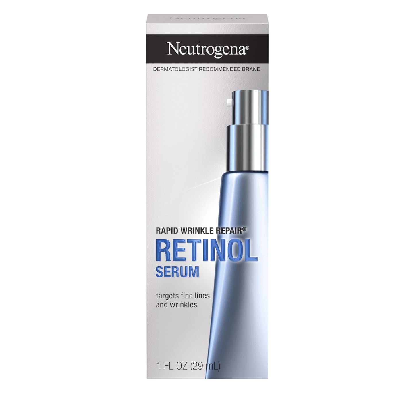 Neutrogena Rapid Wrinkle Repair Retinol Face Serum, Daily Anti-Aging Serum for Face with Retinol & Hyaluronic Acid to Fight Fine Lines, Wrinkles