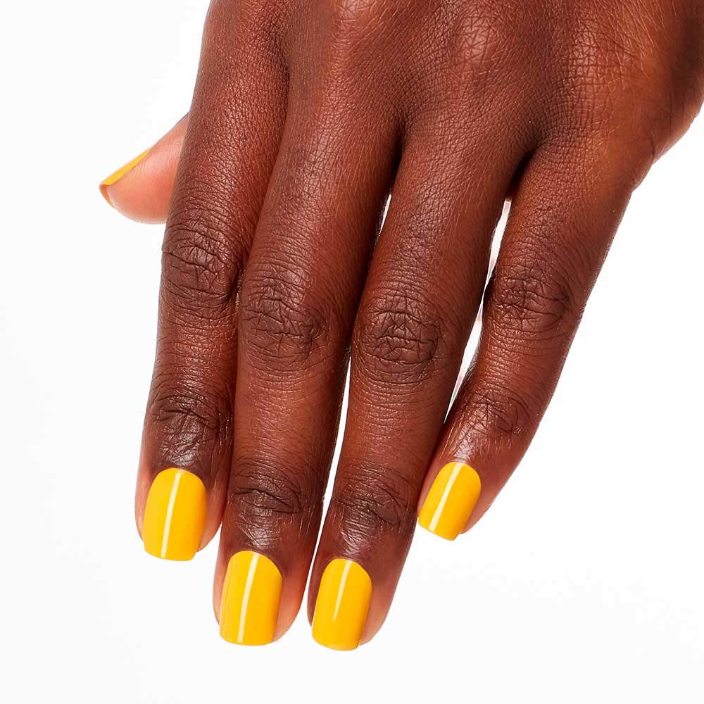 OPI Nail Lacquer Sun, Sea, and Sand in My Pants | Opaque Bright Yellow Crème Chip Resistant Nail Polish | Lisbon Collection
