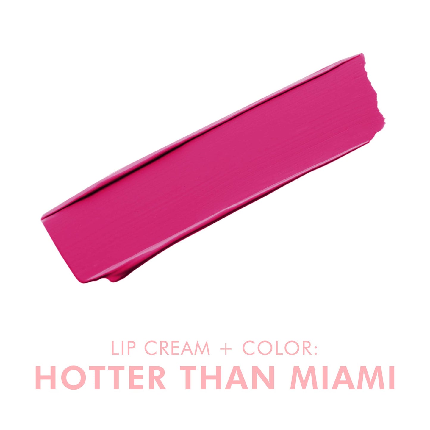 Beauty For Real Lip Cream + Color, Hotter Than Miami - Rich Vibrant Magenta - Long-Wear, Moisturizing Formula - Cupuacu Butter, Organic Neroli &