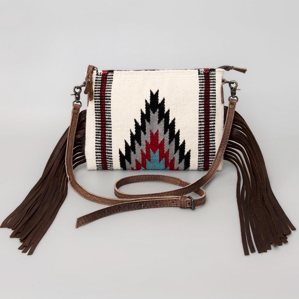 American Darling Women's Crossbody Bag Western Saddle Blanket Genuine Leather Handbag and Ladies Purse