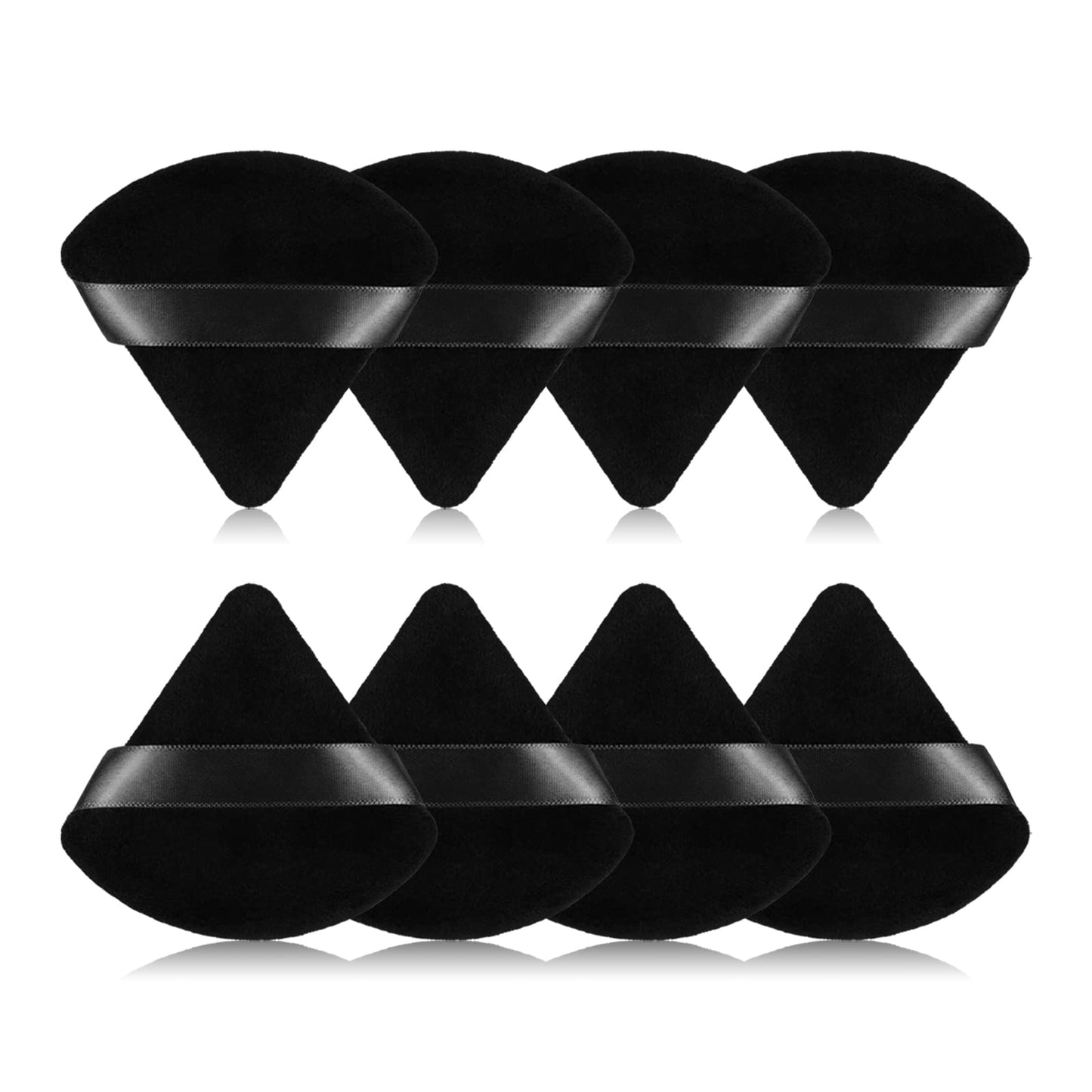 8Pcs of Triangular Powder Puff Makeup Sponges, Made of Super-soft Velvet, Designed for Contouring, Eye, and Corner, Beauty Blender Foundation Mixing Beauty and Personal Care RAREIUS