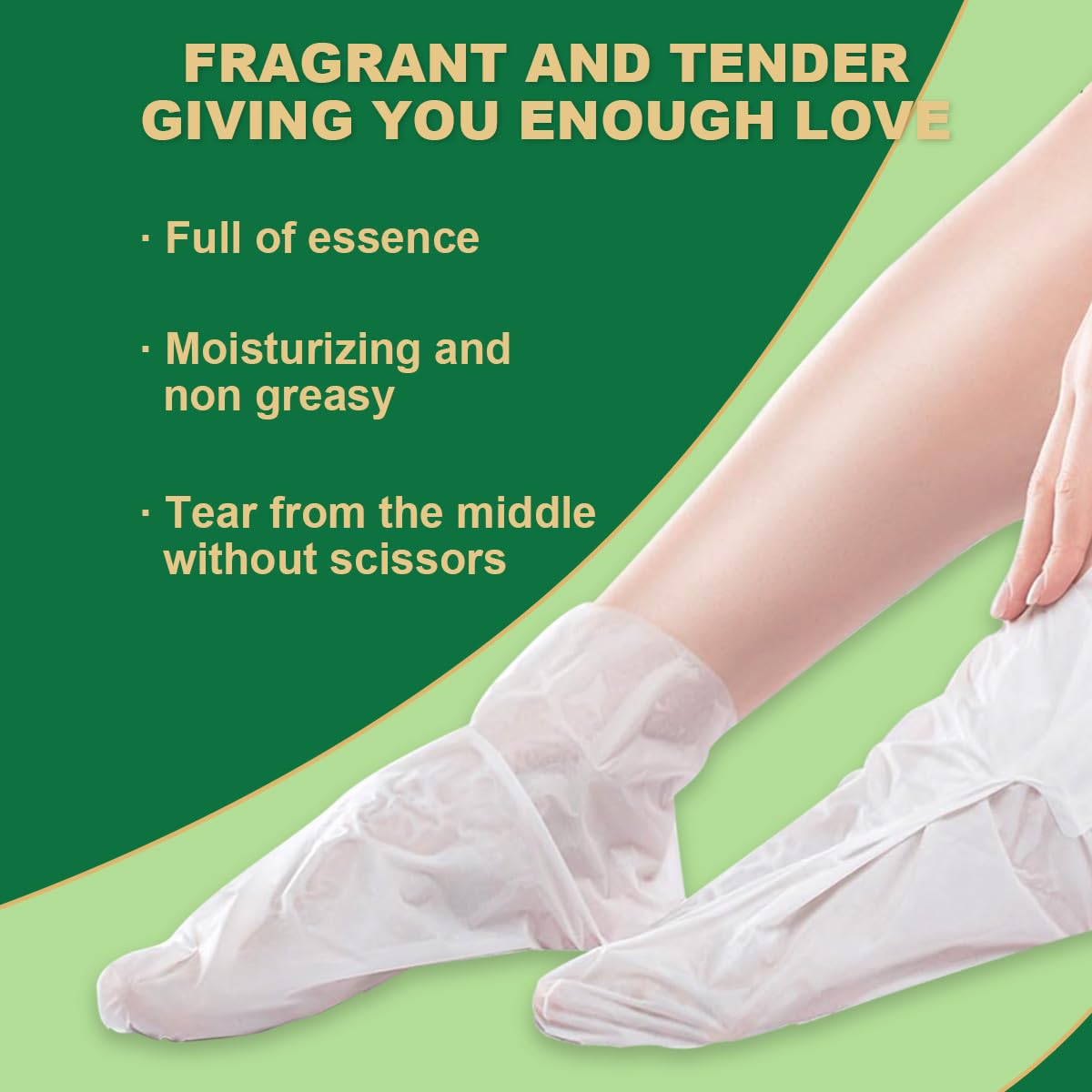 SULADEC Moisturizing Foot Mask with Shea Butter and Goat Milk, Hydrating Foot Masks for Dry Cracked Feet, Dry Skin Moisturizer for Soft and Smooth Beauty and Personal Care SULADEC