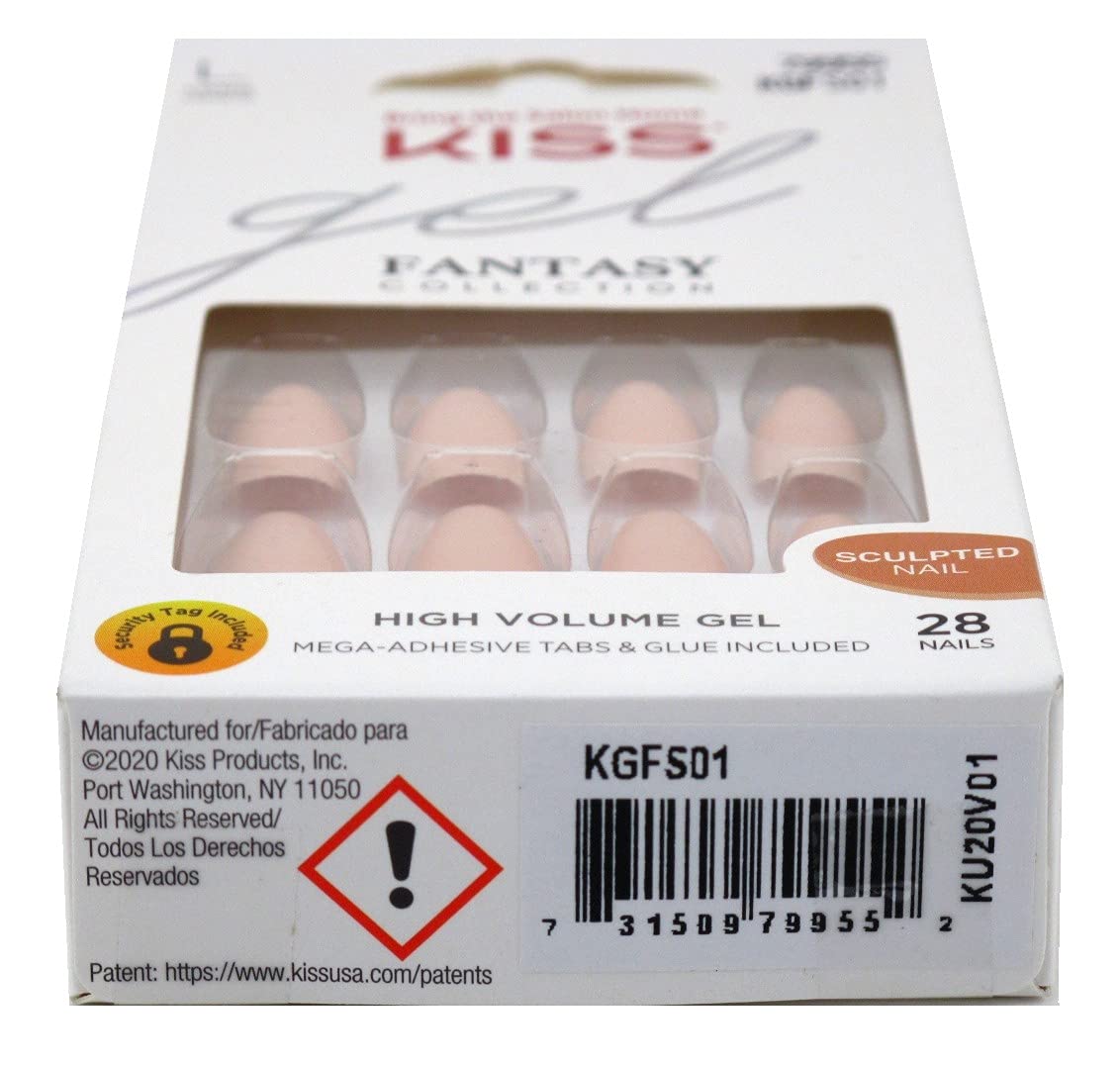 Kiss Gel Fantasy Collection 28 Count Beige Long Length (Pack of 3) Beauty & Personal Care KISS