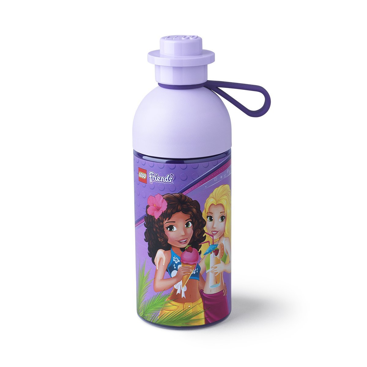 LEGO Friends Hydration Bottle 17 oz., Transparent Lilac