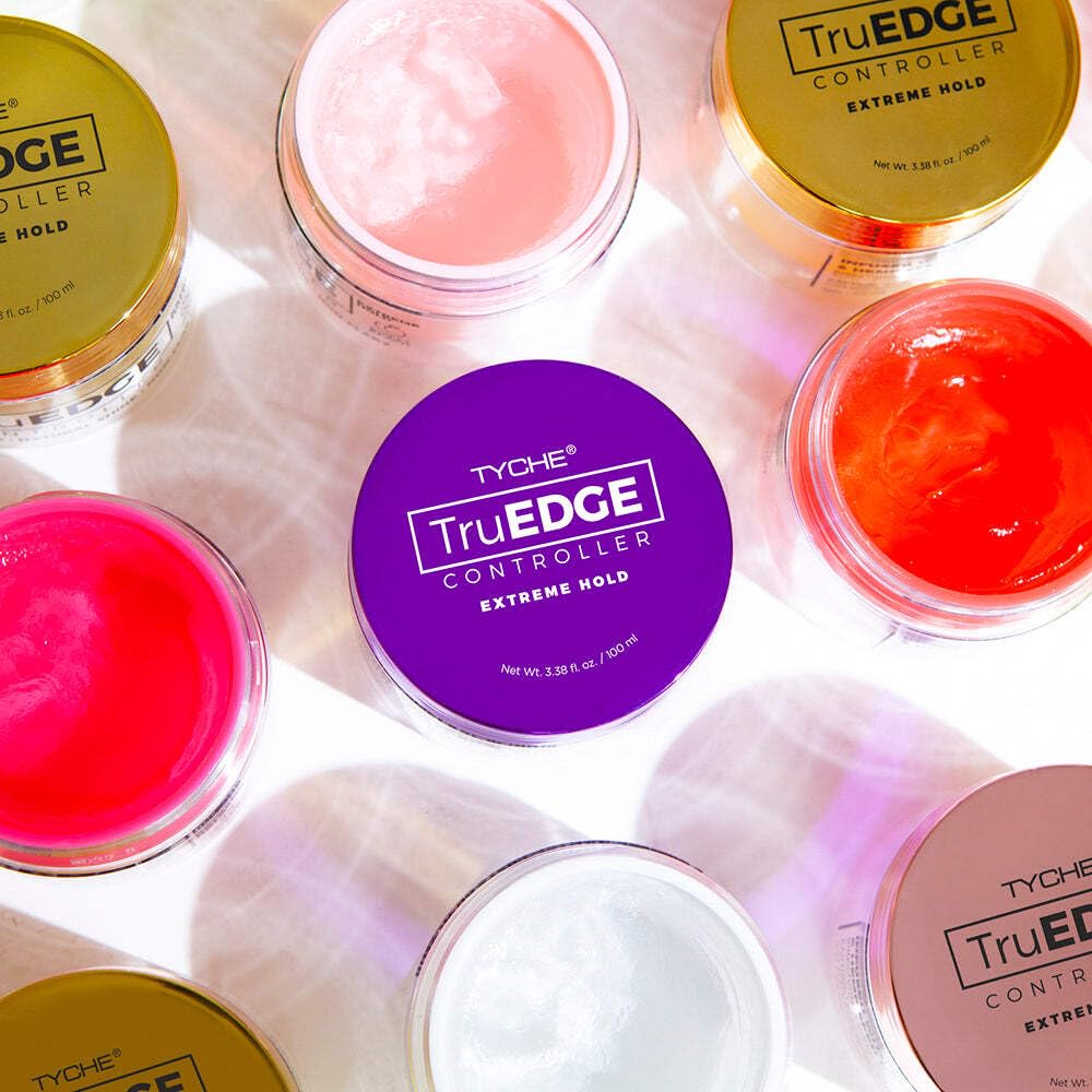 NICKA K NEW YORK Tyche TruEDGE Edge Controller - 100ml / 3.38 fl oz - Water-Based, Black Castor Oil & Hemp Seed Oil - Long-Lasting Hold, Non-Flaky