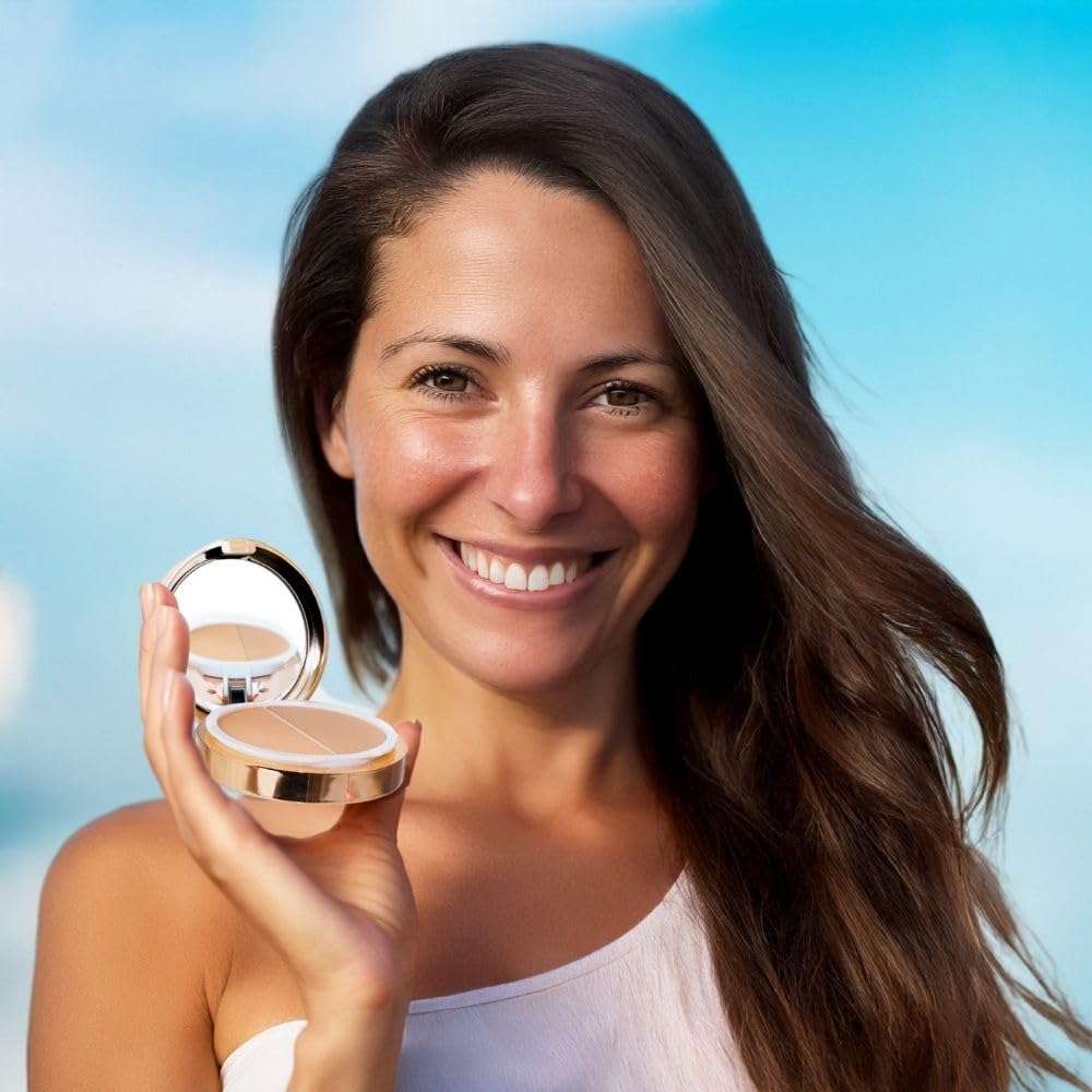 Emani Blush & Bronzer - Natural Mineral Pressed Bronzer for Face - Radiant Skin Blush for Sun Kissed Glow, All Skin Types including Sensitive Skin