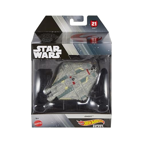 STAR WARS Hot Wheels Starships Select Premium 1:50 Scale Die-Cast Ghost Vehicle (HMH96)