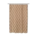 Carnation Home Fashions, Inc Carnation Home Fashions Geneva 70 72-Inch Shower Curtain with Flocking, Ivory and Taupe