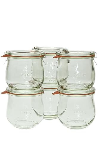 Weck 746 0.36 Liter Tulip Jar, 12.5 Oz - Set of 6