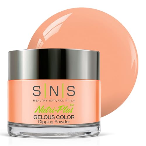 SNS Nail Dip Powder, Gelous Color Dipping Powder - Isle of Capris (Peach/Pastel, Shimmer) - Long-Lasting Acrylic Nail Color & Polish Lasts 14 Days Beauty & Personal Care SNS Healthy Natural Nails