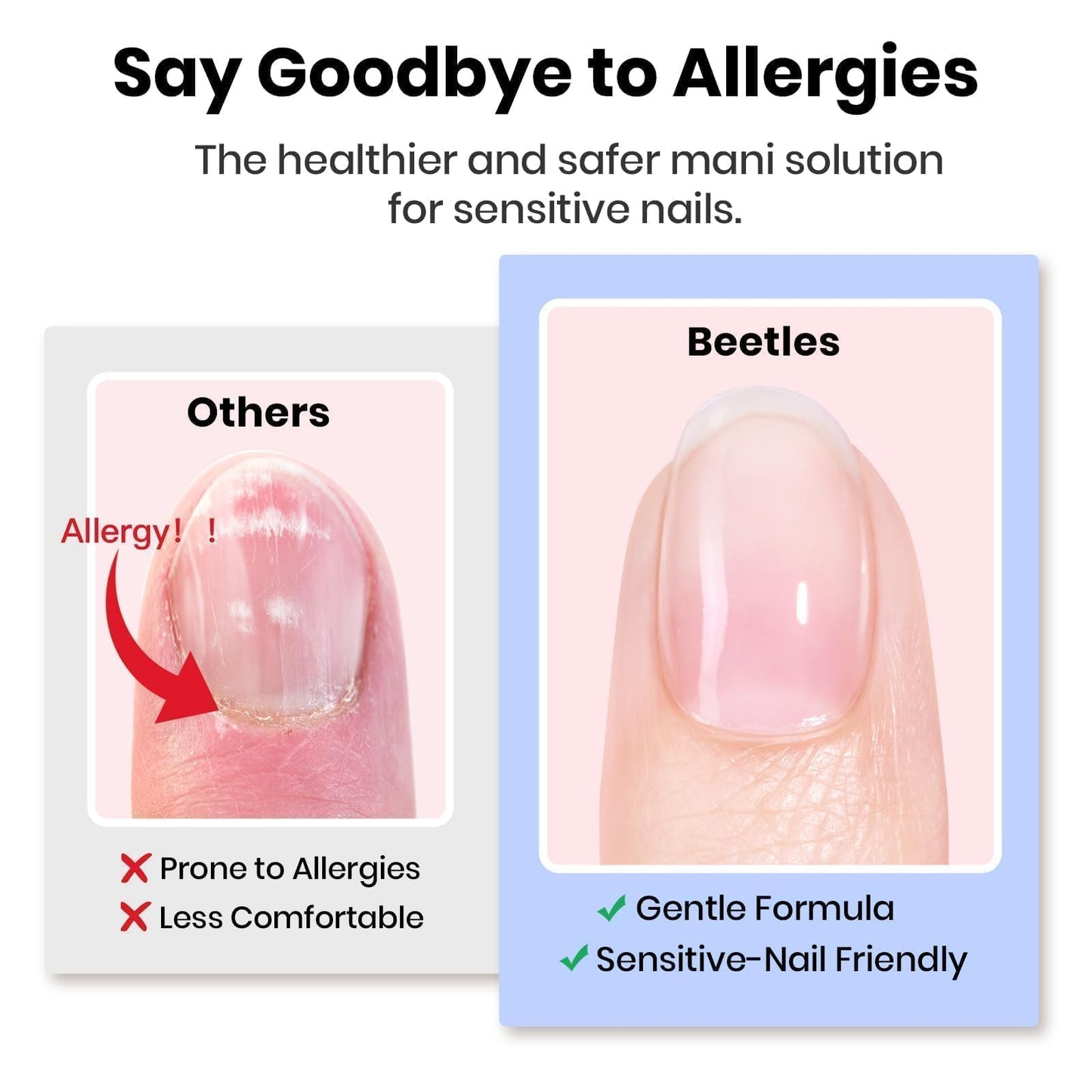 Beetles 3Pcs Gel Nail Glue Nail Dehydrator and Primer, Hema-Free & Acid Free Bond Protein Prep Kit for Nail Tips & Extensions, Long-Lasting Adhesion Beauty and Personal Care beetles Gel Polish