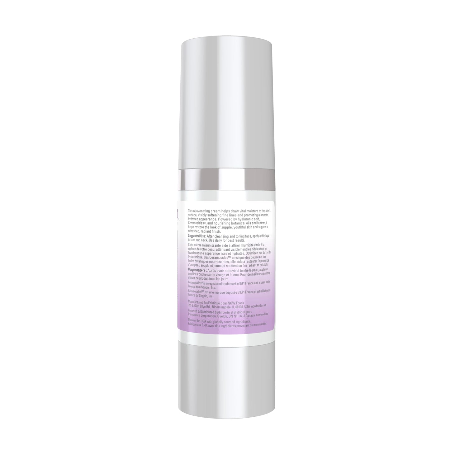 NOW Foods Solutions, Hyaluronic Acid Moisturizer, Smoothing and Toning, Rehydrating to Start Your Day, 2-Ounce