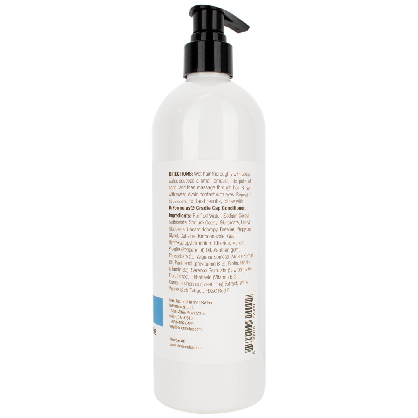DrFormulas Cradle Cap Treatment Medicated Shampoo + Conditioner Set with Avocado and Peppermint Oil for Babies, Kids, and Infants