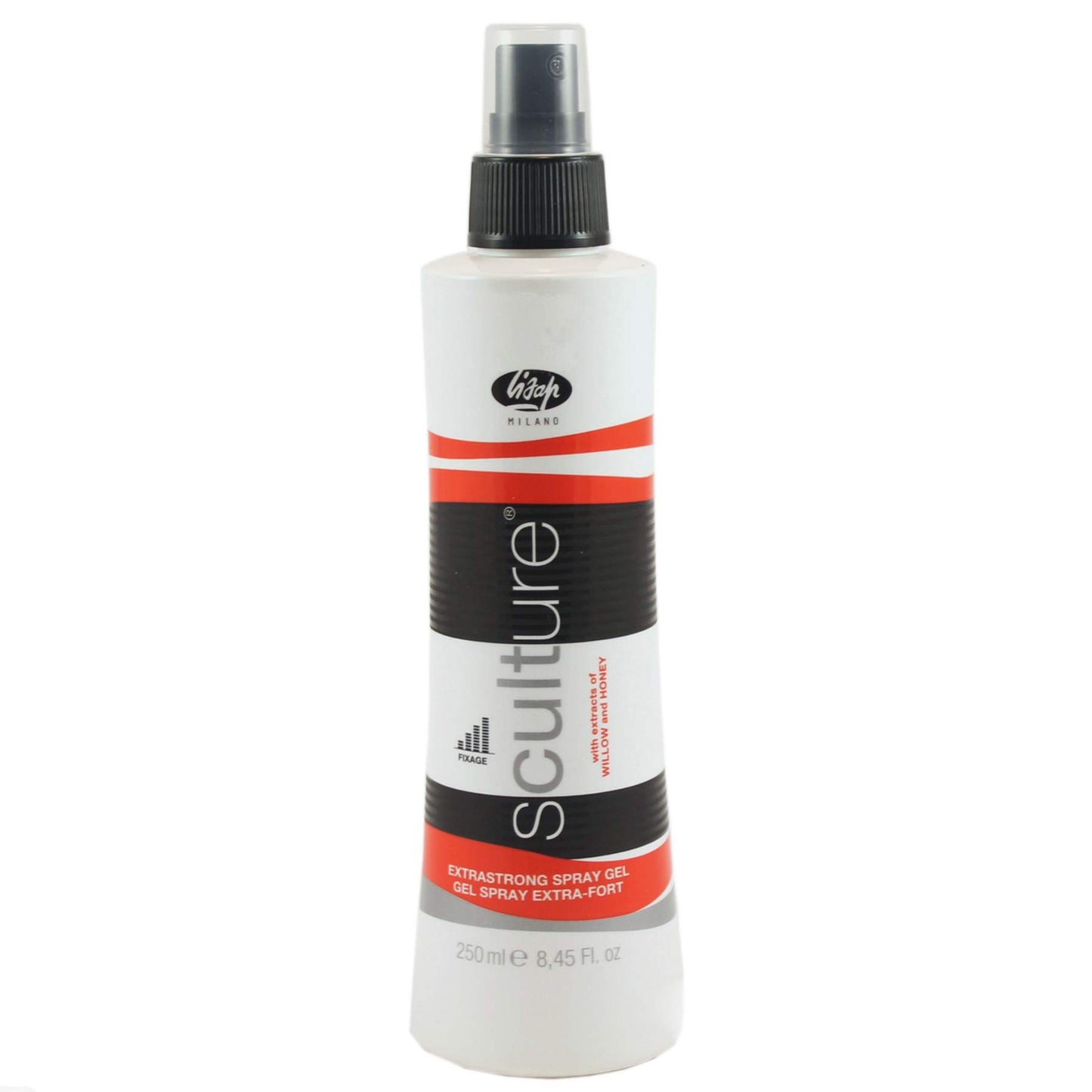 Lisap Sculture Extra Strong Spray Gel for Hair, hairspray extra hold - Professional Gel Hair Spray & Setting Spray for Extra Hold with bamboo & honey