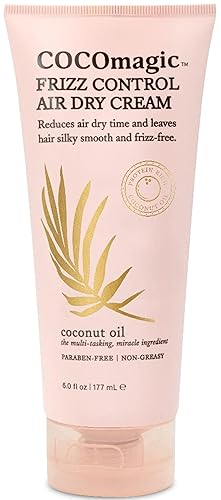 Cocomagic Frizz Control Air Dry Cream | Anti-Frizz Styling Cream | Helps to Calm and Smooth Frizzy Hair | Paraben Free, Cruelty Free, Made in USA (6