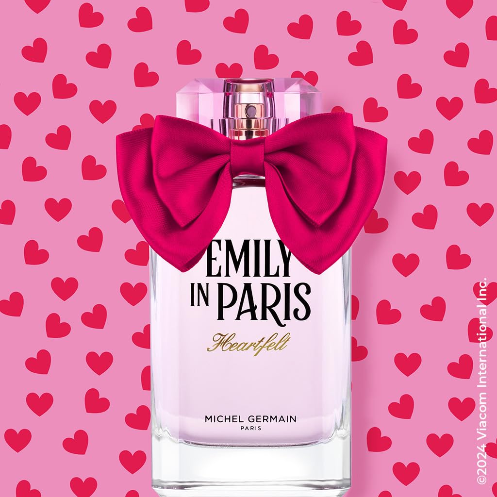 Michel Germain Emily in Paris Heartfelt Eau de Parfum Fragrance Spray, Feminine Gourmand Scent, Top Notes of Strawberry, Women's Perfume, 1 Fl Oz