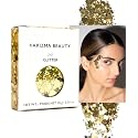 KARIZMA 24K Gold Glitter. 10g Chunky Face, Hair, Eye and Body for Women. Rave Festival Accessories, Cosmetic Makeup. Loose Set