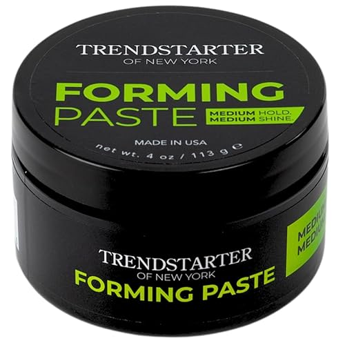 TRENDSTARTER - FORMING PASTE (4oz) - Medium Hold - Medium Shine - Lightweight Water-Based Hair Cream - Premium All-Day Hold Hair Styling Product